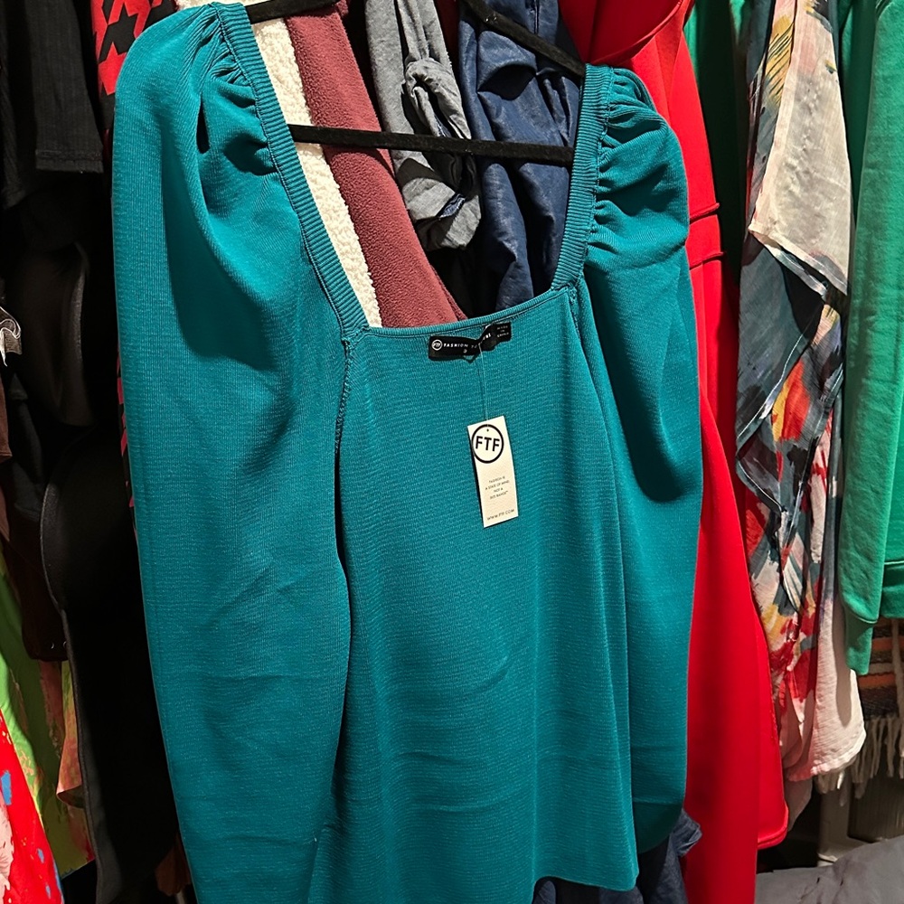 Fashion to Figure Teal Blouse
